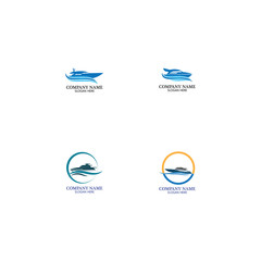 Speed Boat Logo, Logo collection set, Concept design, Symbol, Icon