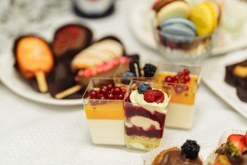 cake with fruits and berries