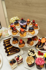 cake with fruits and nuts
