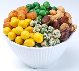 nuts or mix nuts on a background new.