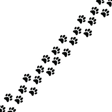 dog paw vector footprint icon logo french bulldog cat puppy kitten cartoon symbol sign illustration doodle