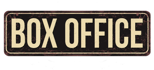 Fototapeta premium Box office vintage rusty metal sign