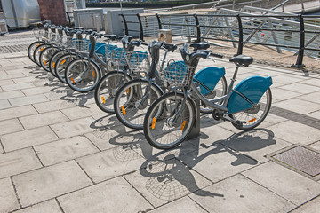 Fahrradstation in Dublin, Irland