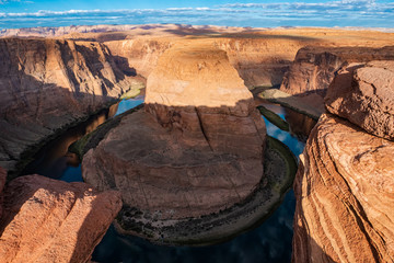 Arizona Horseshoe Bend meander of Colorado River in Glen Canyon