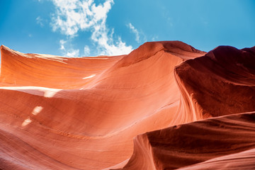 Obraz na płótnie Canvas Antelope Canyon lights and rocks arizona usa