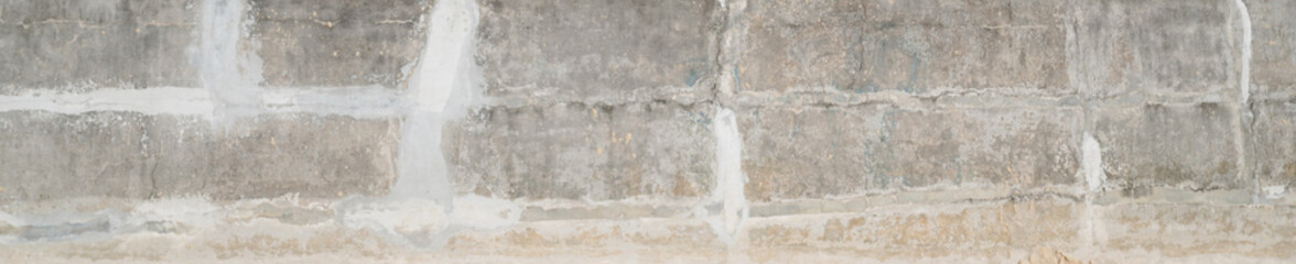 Panorama old grungy concrete cement wall wallpaper background