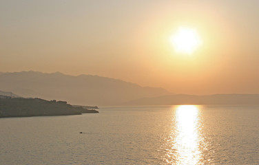 Naklejka premium sunset in Rethymno