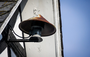Old and reactivated siren on a german house