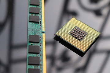 Computer RAM and processor 