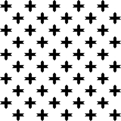 Black cross sign or plus symbol repeat pattern on white background vector. Cross logo background.