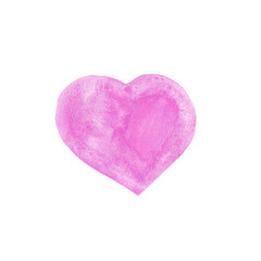 watercolor pink heart isolated on a white background. Element