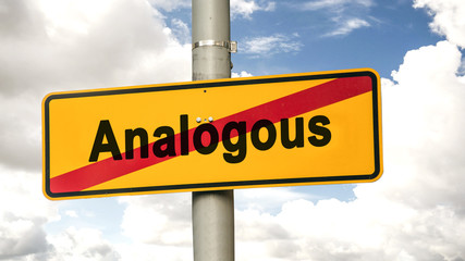 Obraz premium Street Sign to Digital versus Analogous
