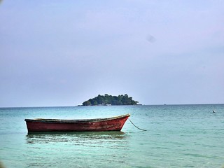 Fisherboat on the coast of Koh Rong, Cambodia
