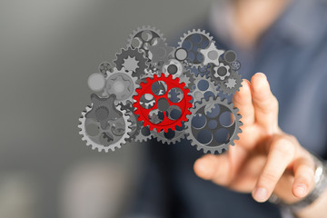 Gear With Success Concept digital.