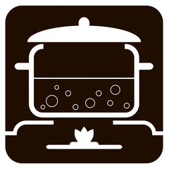 Boiling food on a gas-cooker