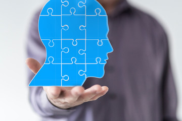 Mind, brain power and energy concept.