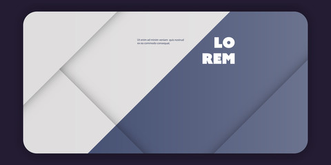 Abstract Blue and White Banner, Background,  Poster or Landing Page Design, Multi Purpose Template