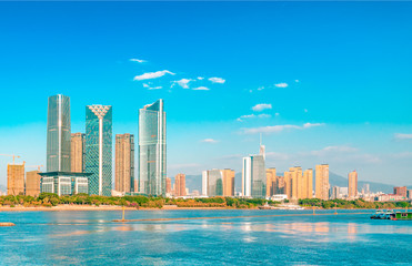Central Business District, North Bank of Minjiang River, Fuzhou City, Fujian Province, China