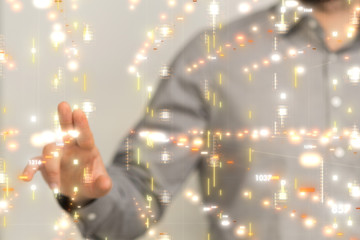 pressing document icon over computer binary code