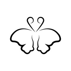 Butterfly Logo template Vector illustration.