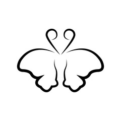 Butterfly Logo template Vector illustration.