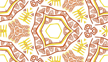 Stylized african tribal colorful motif in ethnic style. Geometric seamless pattern for site backgrounds, wallpaper, wrapping paper, fashion design and decor.