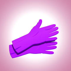 pink gloves icon design, pink gloves isolated vector.