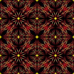 Seamless endless repeating ornament of red shades	