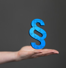 paragraph law sign digital in hand