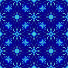 Seamless endless repeating ornament of blue shades	