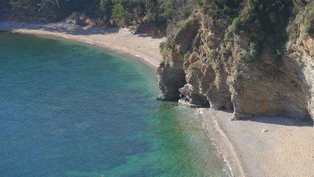 Mogren beach near the city of Budva