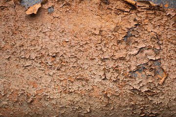 The rust on the iron exfoliates