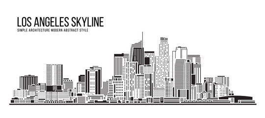 Cityscape Building Simple architecture modern abstract style art Vector Illustration design -  Los Angeles city