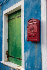 The famous Colorful houses in Burano, Venice