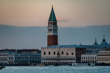 Fototapeta premium Skyline of Venice with the Grand Channel, the Doges' Palace and the bell tower