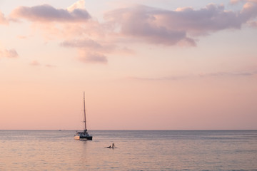 sailboat at sunset phuket