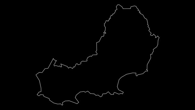 Swansea Wales principal area map outline animation