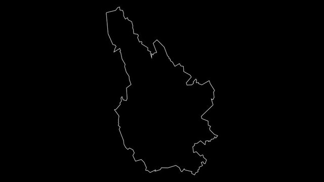 Caerphilly Wales principal area map outline animation
