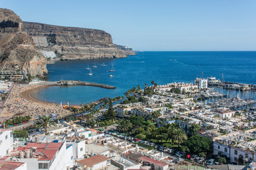 Fototapeta na wymiar Blick auf Puerto Mogán auf Gran Canaria.
