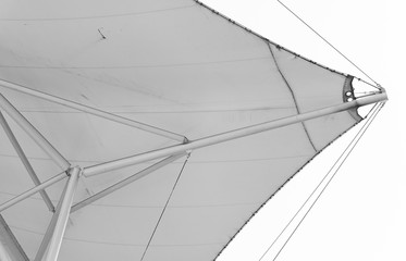 Canvas roof of modern building texture , Black and white style