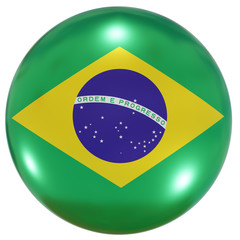 Brazil national flag button