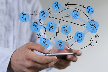 Digital Network and data concept.