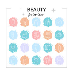 Beauty thin line icon. Concept of women’s beauty service. Vector illustration symbol elements for web design and apps.