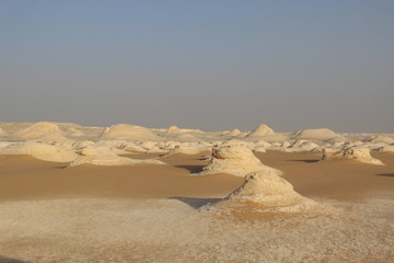 Beautiful Rock formation in the white desert in Farafra Oasis in Egypt