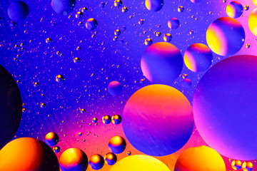 Space or planets universe cosmic abstract background. Abstract molecule atom structure. Colorful...