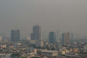 air pollution over Bangkok Thailand, PM2.5, January 2020