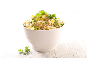 fried rice with vegetable and chicken