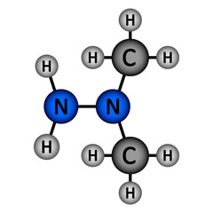 Obraz na płótnie Canvas Heptyl molecule icon.