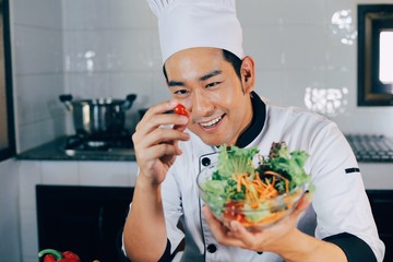 chef preparing food in the kitchen