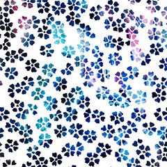 Plakat Cherry blossom repeat pattern with texture background